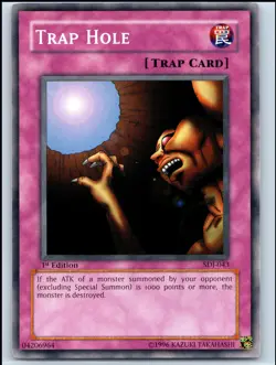 YuGiOh - 1st Edition Trap Hole [SDJ - SDJ-043] - Common / Short Print/NM - Image 1