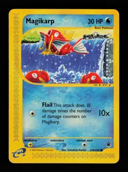 Magikarp 118/165 Common Expedition Base Set Pokemon Cards - Image 1