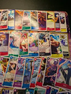 RARE ONE PIECE TCG - Lot Of 70+ Gold Stamped Pre-release & Anniversary Cards - Image 2