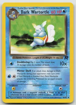 Pokemon Card Dark Wartortle Uncommon Team Rocket 46/82 - Image 1