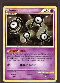 Unown Non-Holo 2010 Pokemon Card 51/102 HS Triumphant Set LP - Image 1