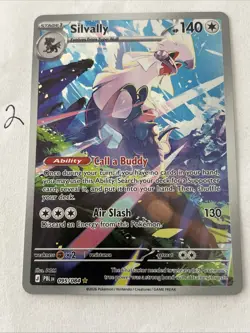 Pokemon TCG Silvally 095/084 Me05: Pitch Black Illustration Rare NM Card - Image 1