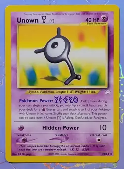 Unown Y 40/64 Neo Revelation Pokemon Card NM - Image 1
