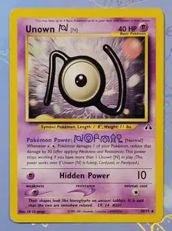 Unown [N] 50/75 Neo Discovery Pokemon Card NM - Image 1