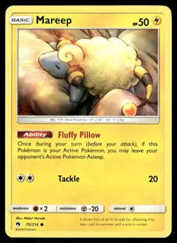 Mareep 75/214 Lost Thunder Pokemon TCG trading card - Image 1
