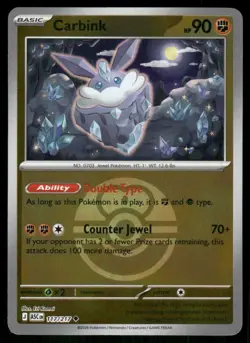 Carbink 117/217 Pokeball Reverse Holo Ascended Heroes Pokemon Card - Image 1