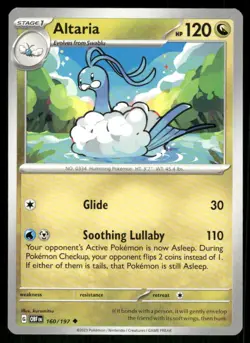 Altaria 160/197 Obsidian Flames Pokemon TCG trading card - Image 1