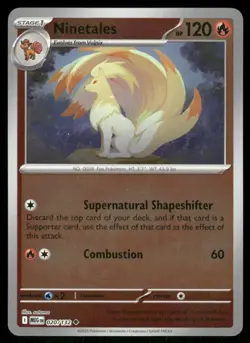 Ninetales 020/132 Reverse Holo Mega Evolution Pokemon TCG trading card - Image 1
