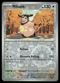 Miltank 081/131 Reverse Holo Prismatic Evolution Pokemon TCG trading card - Image 1