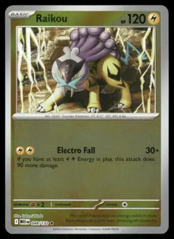 Raikou 048/132 Reverse Holo Mega Evolution Pokemon TCG trading card - Image 1