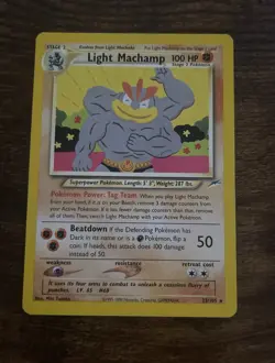 Pokemon Card - Light Machamp Neo Destiny 25/105 Rare LP - Image 1