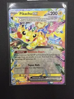 Pokemon Pikachu EX TCG Sv08: Surging Sparks Double Rare Holo Card 057/191 - Image 1