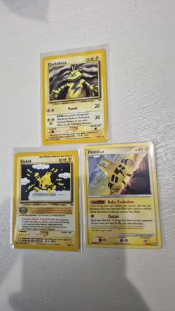 Pokemon Electabuzz & 2x Elekid Card Lot WOTC Neo Genesis + Diamond & Pearl - Image 1