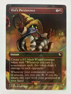 MTG Vivi's Persistence (Borderless Foil) Commander: Final Fantasy 458 NM - Image 1