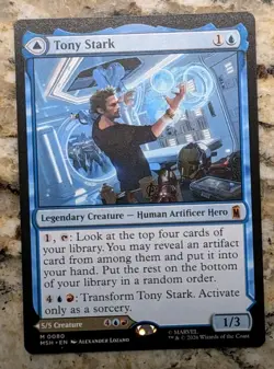 Tony Stark Marvel Super Heroes MTG NM Mythic M 0080 - Image 1