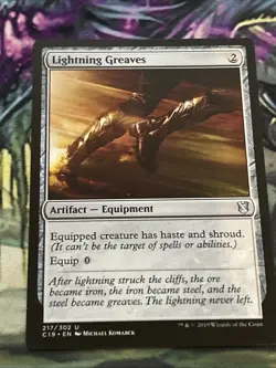 NM Lightning Greaves, MTG, Commander 2019, Magic the Gathering, 217 - Image 1