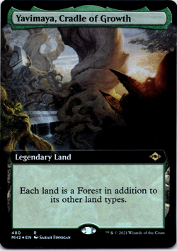 Yavimaya, Cradle of Growth Extended Art FOIL NM MTG - Image 1