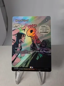 Horn Of Greed Borderless FOIL MTG Marvel Super Heroes NM-M 0098 - Image 1