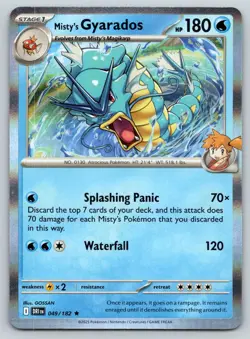 MISTY'S GYARADOS 049/182 R DESTINED RIVALS POKEMON HOLO NM GOSSAN - Image 1