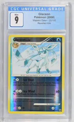 Glaceon 20/100 Reverse Holo Majestic Dawn Pokemon CGC 9 Mint - Image 1