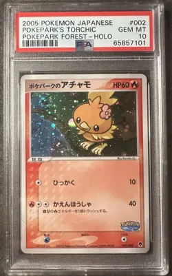 2005 Pokemon PokePark's Torchic PokePark Forest Japanese Holo #002 PSA 10 Gem MT - Image 1
