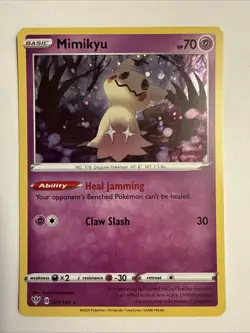 Mimikyu 081/189 Cosmos Holo Rare 2020 Pokemon Darkness Ablaze Card NM - Image 1