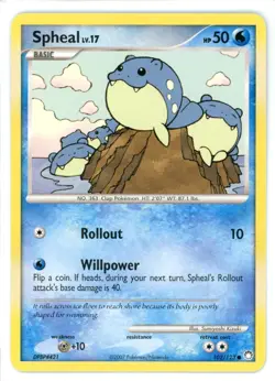 Spheal 102/123 Mysterious Treasures Pokemon Card - Image 1