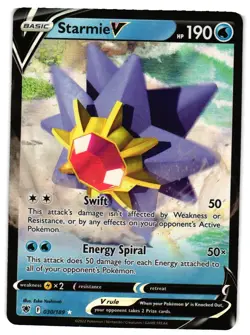 Pokemon TCG Starmie V 030/189 Swsh10: Astral Radiance Holo NM - Image 1