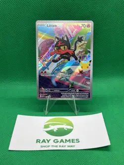 Pokemon TCG Pokemon Litten 044 Black Star Promo First Partner Collection NM - Image 1