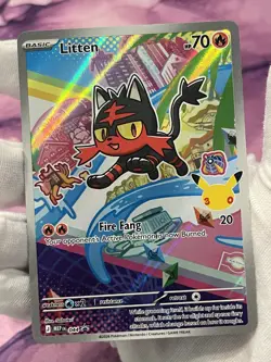 Pokemon TCG Pokemon Litten 044 Black Star Promo First Partner Collection NM - Image 3