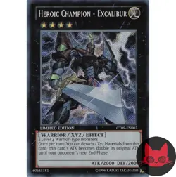 Yugioh Heroic Champion - Excalibur CT09-EN002 Secret Rare Limited Edition LP - Image 1