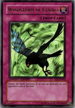 Yugioh Windstorm of Etaqua SOI-ENSE3 Limited Edition Ultra Rare NM - Image 1