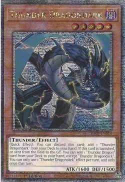 RA03-EN018 Thunder Dragondark - Quarter Century Secret Rare 1st Edition - Image 1