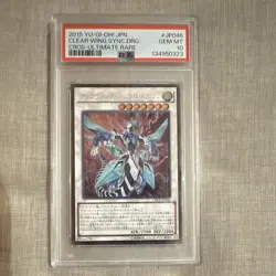 Yu-Gi-Oh! Clear Wing Synchro Dragon CROS-JP046 2015 JPN Ultimate Rare PSA 10 - Image 1