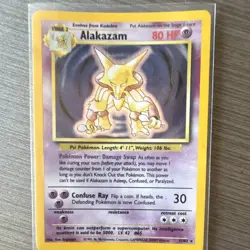 Pokemon 1999 Base Set Alakazam 1/102 Holo Rare Unlimited 80 HP EN - Image 1