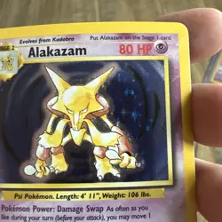 Alakazam 1/102 Holo Rare Unlimited Edition Base Set Pokemon Card 1999 WOTC - HP - Image 4