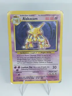 Alakazam 1/102 Holo Rare Base Set Unlimited 1999 WoTC Vintage Pokemon Card HP - Image 3
