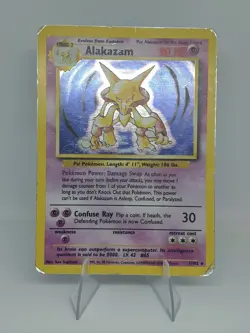Alakazam 1/102 Holo Rare Base Set Unlimited 1999 WoTC Vintage Pokemon Card HP - Image 5