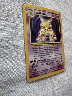 Pokemon TCG Alakazam Base Set 1/102 Holo Unlimited Holo Rare HP Condition - Image 2