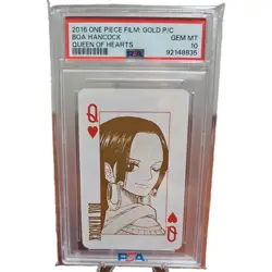 2016 ONE PIECE FILM: GOLD PLAYING CARDS QUEEN OF HEARTS BOA HANCOCK PSA 10 - Image 1