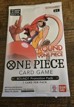 ONE PIECE Card Game ROUND1 Promotion Pack Sealed English Exclusive IN HAND - Image 1