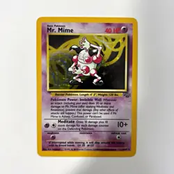Wizards of the Coast Pokemon TCG Jungle Mr. Mime 6/64 Holo Rare Unlimited 1999 - Image 1