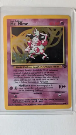 Pokemon TCG Mr. Mime Jungle 6/64 Holo Unlimited Holo Rare - Image 1