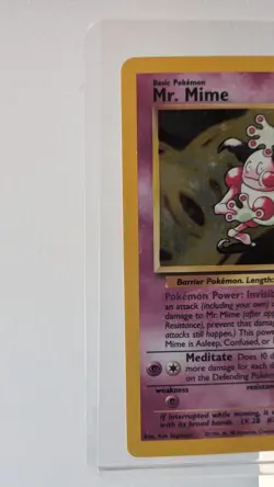 Pokemon TCG Mr. Mime Jungle 6/64 Holo Unlimited Holo Rare - Image 3