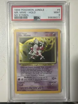 Pokemon TCG Mr. Mime Jungle 6/64 Holo Unlimited Holo Rare No Symbol - Image 1
