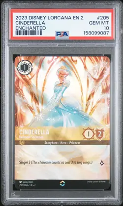 DISNEY LORCANA EN 2-RISE OF THE FLOODBORN CINDERELLA - BALLROOM SENSATION PSA 10 - Image 1