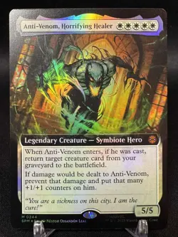 🌈 Anti-Venom, Horrifying Healer (Extended Art FOIL) Marvel's Spider-Man SPM MTG - Image 1