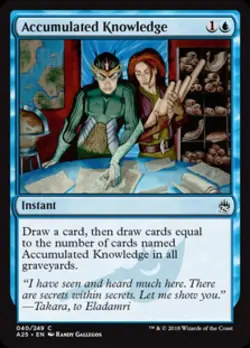 Accumulated Knowledge - Light Play MTG Masters 25 - Image 1