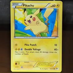 Pikachu 50/149 NM Boundaries Crossed Pokemon TCG Card jumping joyful happy mouse - Image 1