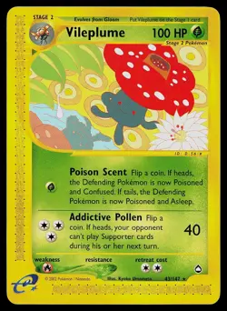 Pokemon Card - Vileplume Aquapolis 43 Rare - Image 1